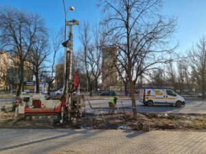 wiercenia rdzeniowe pod drogę w Kielcach